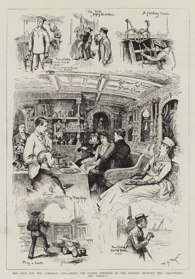 The Race for the America Cup, Among the Yachts Previous to the Contest Between the Volunteer and Thistle by William Allen Rogers